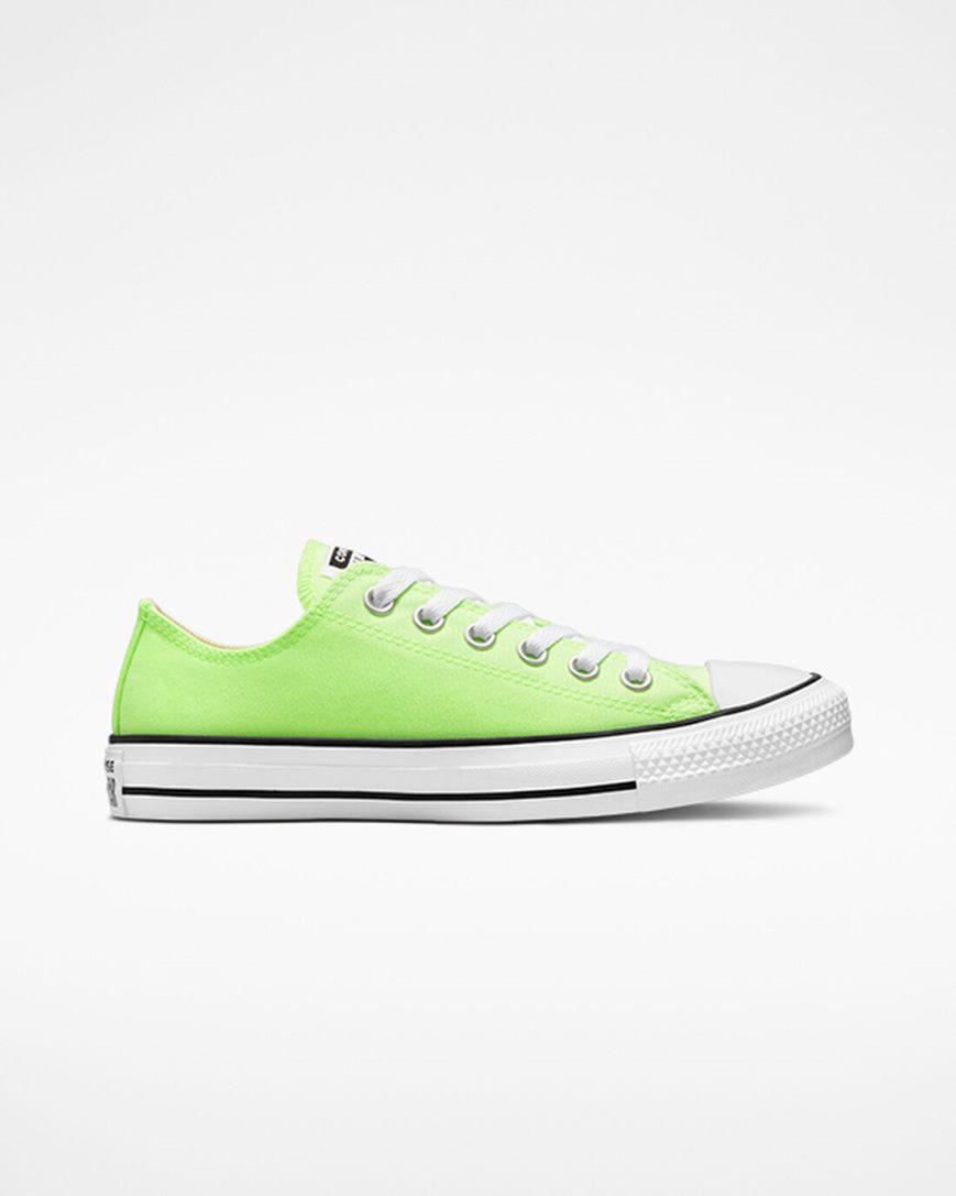 Zapatillas Bajas Converse Chuck Taylor All Star Neon Mujer Verde Blancas Negras | PE 7WE4P5